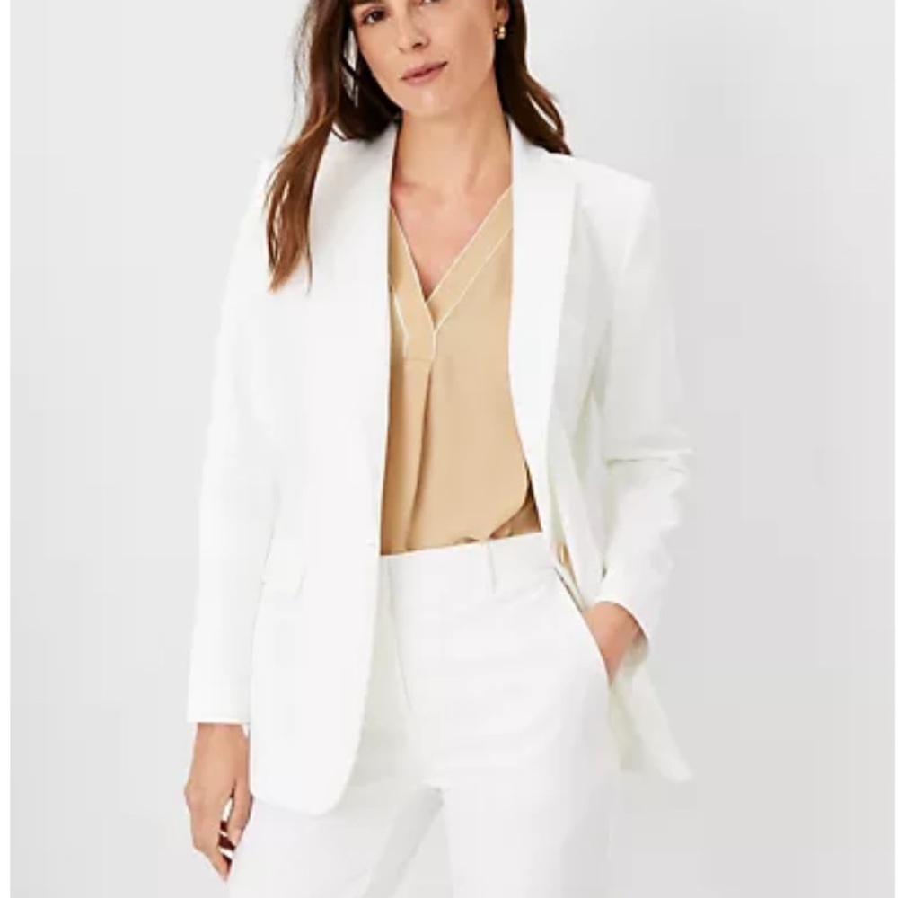 Ann Taylor White Women's Blazer